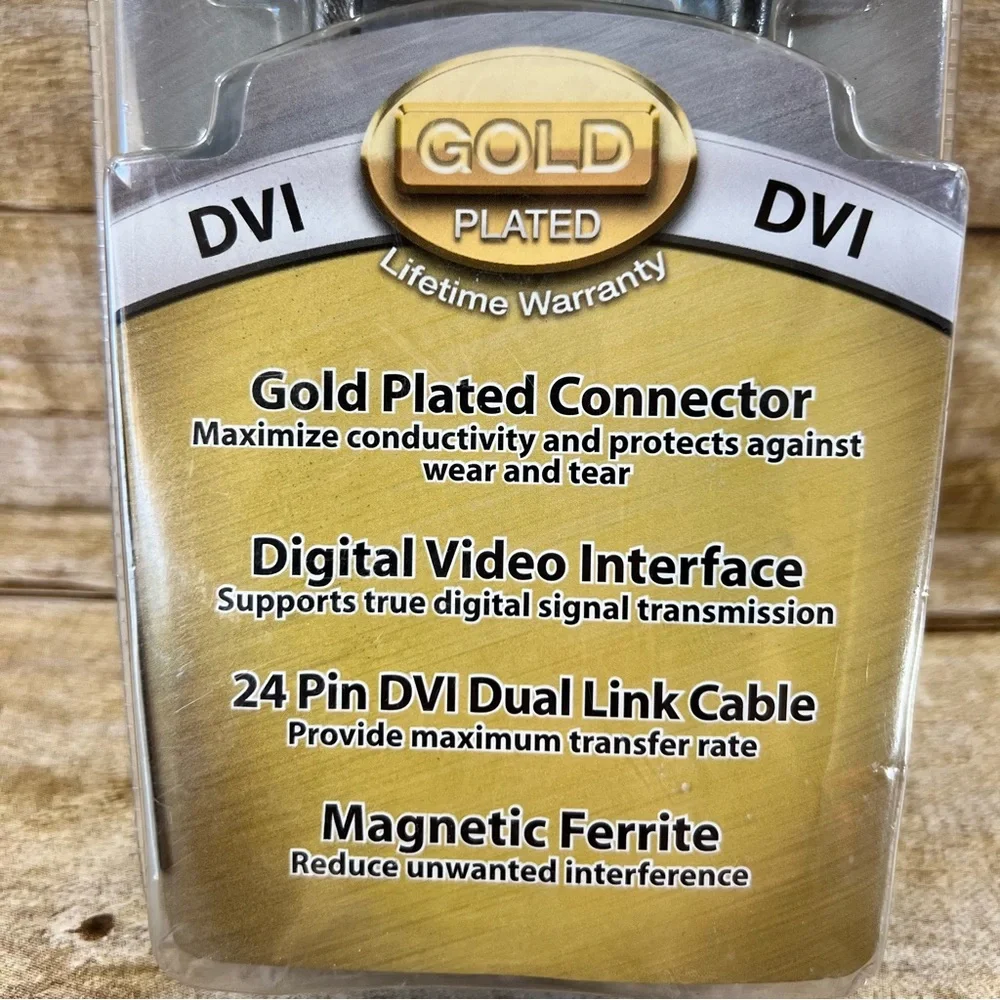 Link Depot 6ft DVI-D to‎ DVI-D Premium Cable Gold Plated 24 Pin Dual Link Black